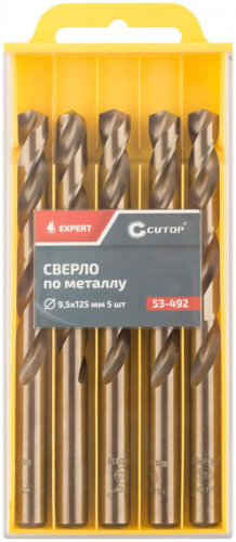 Сверло по металлу ЭКСПЕРТ/EXPERT 9.5х125мм (уп.5шт) Cutop 53-492 фото 3
