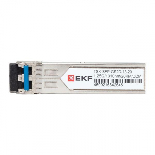 Модуль SFP 1.25Гб двойн. одномодовое оптоволокно 1310нм дальность 20км TSX EKF TSX-SFP-GS2D-13-20 фото 2