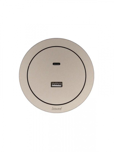 Розетка 1-м СП OSEN TC+ USB разъем механизм титан LEZARD 743-3788-192TC фото 4