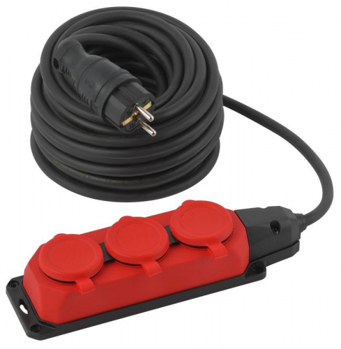 Удлинитель 3х20м с заземл. IP44 КГ 3х1.5 каучук UK-3e-3x1.5-20m-IP44(KG) Эра Б0057581