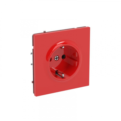 Розетка силовая KANT 2P+E без шторки красн. сатин DKC 7001033 фото 2 Розетка силовая KANT 2P+E без шторки красн. сатин DKC 7001033 фото 2