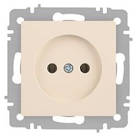 Розетка 1-м СП Accent 6-201-02 16А IP20 250В 2P сл. кость Intro Б0063659