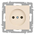 Розетка 1-м СП Accent 6-201-02 16А IP20 250В 2P сл. кость Intro Б0063659