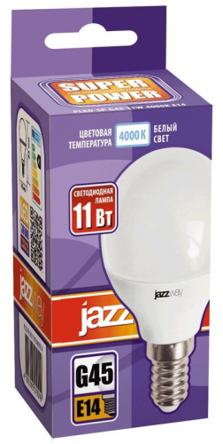 Лампа светодиодная PLED-SP 11Вт G45 4000К нейтр. бел. E14 230В/50Гц JazzWay 5019270 фото 3 Лампа светодиодная PLED-SP 11Вт G45 4000К нейтр. бел. E14 230В/50Гц JazzWay 5019270 фото 3