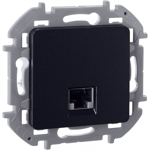 Розетка компьютерная СП Inspiria RJ45 кат.5E UTP IP20 антрацит IEK 673828