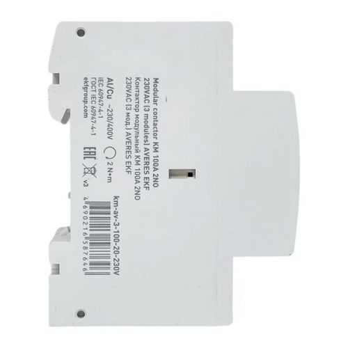Контактор модульный КМ 100А 2NО 230В AC (3 мод.) AVERES EKF km-av-3-100-20-230V фото 4
