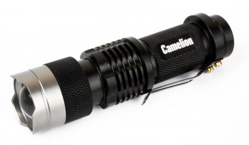 Фонарь LED5135 (LED XPE ZOOM 3 реж 1хLR6 алюм. блистер черн.) Camelion 12915 фото 14