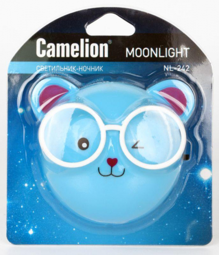 Светильник светодиодный NL-242 "Медведи очкарики" 220В ночник с выкл. син. Camelion 13817 фото 2 Светильник светодиодный NL-242 "Медведи очкарики" 220В ночник с выкл. син. Camelion 13817 фото 2