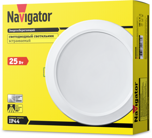 Светильник светодиодный 94 838 NDL-P1-25W-840-WH-LED 25Вт 4000К (аналог Downlight КЛЛ 2х26) Navigator 94838 фото 3