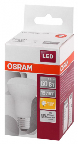 Лампа светодиодная LS R63 60 7W/830 230В FR E27 OSRAM 4058075282629 фото 2