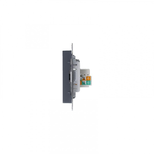 Розетка компьютерная + телевизионная 2-м СП AtlasDesign RJ45 кат.5E + TV механизм грифель SE ATN000789 фото 6
