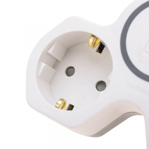 Разветвитель 2-м 16А + USB-A + USB-C с заземл. защ. шторки бел. Rexant 11-1253 фото 7 Разветвитель 2-м 16А + USB-A + USB-C с заземл. защ. шторки бел. Rexant 11-1253 фото 7