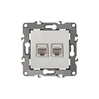 Розетка компьютерная 2-м Эра12 RJ45 12-3108-02 сл. кость Эра Б0014730