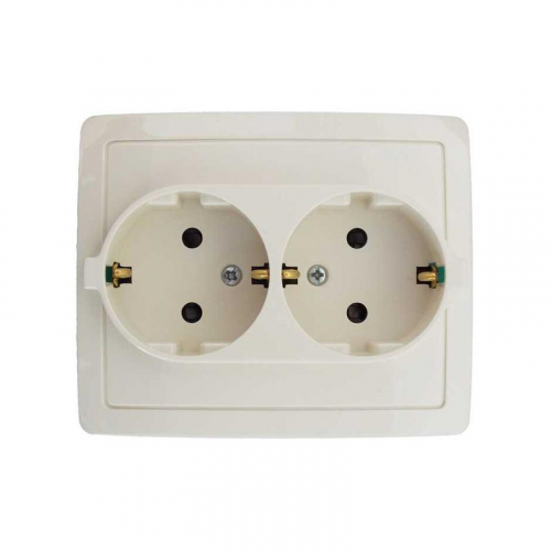 Розетка 2-м СП Simon15 16А IP20 250В с заземл. Schuko защ. шторки винт. клеммы сл. кость Simon 1590451-031 Розетка 2-м СП Simon15 16А IP20 250В с заземл. Schuko защ. шторки винт. клеммы сл. кость Simon 1590451-031
