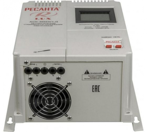 Стабилизатор напряжения АСН-5000 Н/1-Ц Lux 1ф 5кВт настен. IP20 Ресанта 63/6/16 фото 4