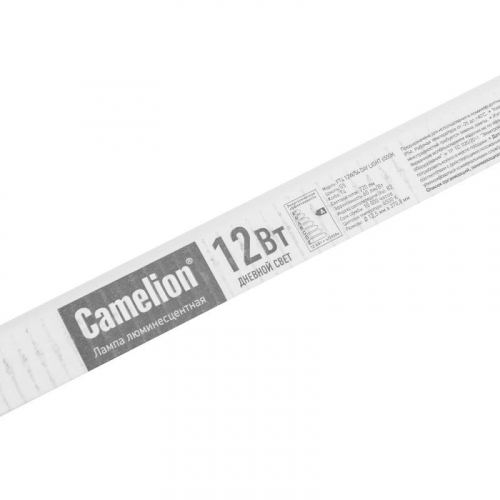Лампа люминесцентная FT4-12W/54 12Вт T4 6500К G5 Camelion 3371 фото 4