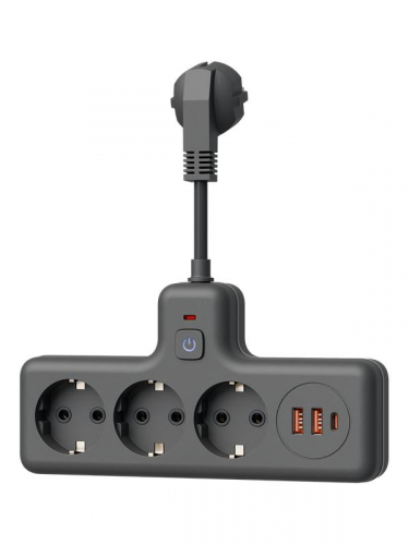 Удлинитель с сетевым фильтром 3х0.3м 10А 2USB + 1USBC 2500Вт ПВС 3х1 компакт черн. КОСМОС FRKsm0.3m-3g(B)USB Удлинитель с сетевым фильтром 3х0.3м 10А 2USB + 1USBC 2500Вт ПВС 3х1 компакт черн. КОСМОС FRKsm0.3m-3g(B)USB