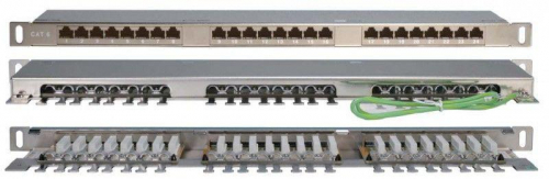 Патч-панель PPHD-19-24-8P8C-C6-SH-110D высокой плотн. 19 дюйм 0.5U 24 порта RJ45 кат. 6 Dual IDC экран. Hyperline 46091 Патч-панель PPHD-19-24-8P8C-C6-SH-110D высокой плотн. 19 дюйм 0.5U 24 порта RJ45 кат. 6 Dual IDC экран. Hyperline 46091
