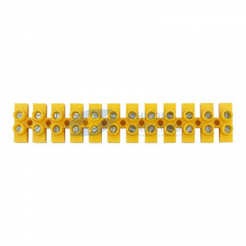 Колодка клеммная винтовая KВ-4 1.5-4 ток 3А полиэтилен желт. (уп.10шт) Rexant 07-5004-3