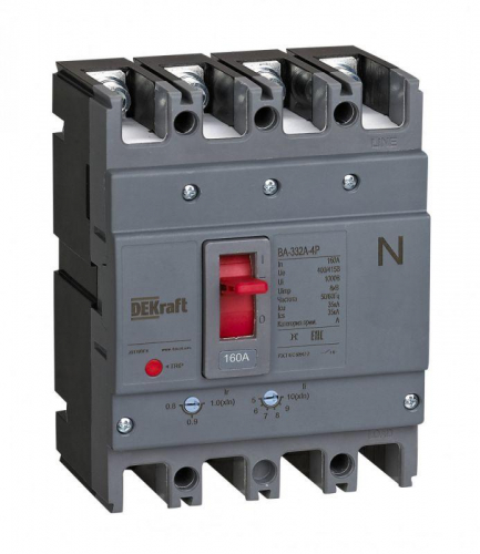 Выключатель автоматический 4п 32А 35кА ВА-332А DEKraft 28111DEK