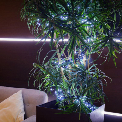 Гирлянда светодиодная "Кластер LED" 3м 288LED бел. 14Вт 220-240В IP20 провод ПВХ темн. зел. Neon-Night 303-625 фото 4