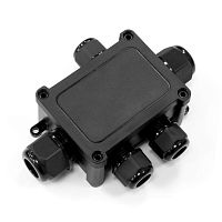 Коробка распределительная ОП 135х96х42 5-вводная IP68 ПА66 40А 450В d5-14мм черн. Промрукав PR08.13150