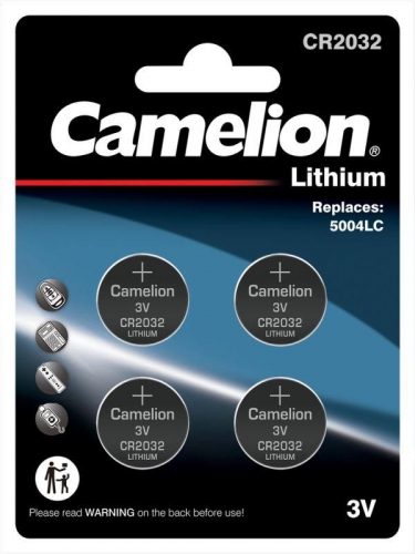 Элемент питания литиевый CR2032 BL-4 CR2032-BP4 3В (блист.4шт) Camelion 15247 фото 2 Элемент питания литиевый CR2032 BL-4 CR2032-BP4 3В (блист.4шт) Camelion 15247 фото 2