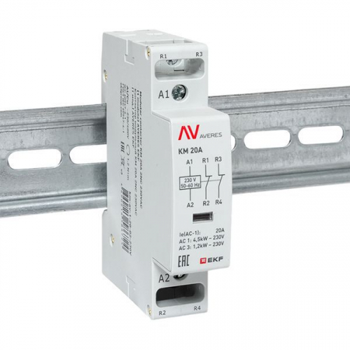 Контактор модульный КМ 20А 2NC 230В AC (1 мод.) AVERES EKF km-av-1-20-02-230V фото 2 Контактор модульный КМ 20А 2NC 230В AC (1 мод.) AVERES EKF km-av-1-20-02-230V фото 2