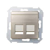 Адаптер на 2 RJ45 коннектора Simon82 шампань 82006-34