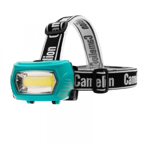 Фонарь налобный LED53410 аккум. 3.7В COB 3Вт 3 реж. 3 x AAA Type-C бокс зел. Camelion 15761 фото 3