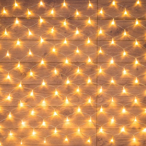 Гирлянда светодиодная "Сеть" 1.8х1.5м 180LED тепл. бел. 15Вт IP20 провод ПВХ прозр. Neon-Night 215-136 Гирлянда светодиодная "Сеть" 1.8х1.5м 180LED тепл. бел. 15Вт IP20 провод ПВХ прозр. Neon-Night 215-136