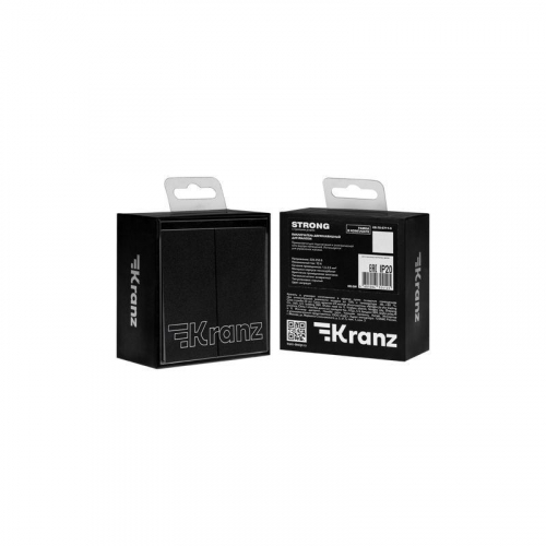 Выключатель для жалюзи 2-кл. СП STRONG MIELE 10А возвратный антрацит Kranz KR-78-0711-5 фото 7