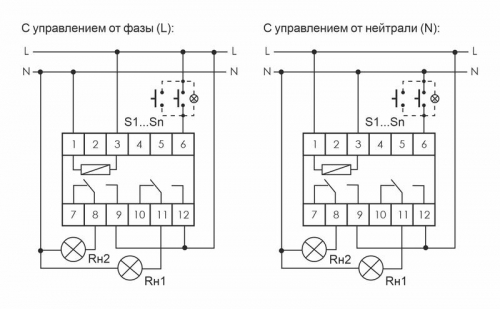 Реле импульсное BIS-414 (управление двумя нагрузками; монтаж на DIN-рейке 230В 2х8А 2х1Z IP20) F&F EA01.005.005 фото 2