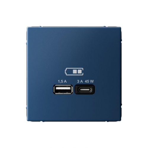 Розетка USB ArtGallery тип A+C 45Вт QC PD высокоскор. ЗУ механизм аквамарин SE GAL001129 Розетка USB ArtGallery тип A+C 45Вт QC PD высокоскор. ЗУ механизм аквамарин SE GAL001129