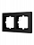 Рамка 2-м VESNA горизонт. стекло черн. матов. LEZARD 742-5980-147