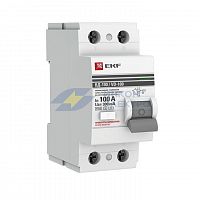 Выключатель дифференциального тока (УЗО) 2п 100А 300мА тип AC ВД-100 (электромех.) PROxima EKF elcb-2-100-300S-em-pro