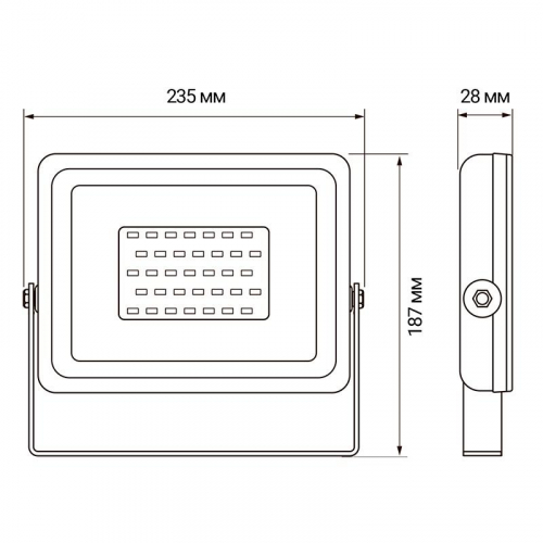 Прожектор светодиодный PFL-30W RGB 30Вт IP65 ДО WH JazzWay 5012103 фото 7