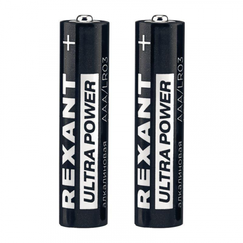 Элемент питания алкалиновый AAA/LR03 1.5В ультра (блист.2шт) Rexant 39-1010 фото 3