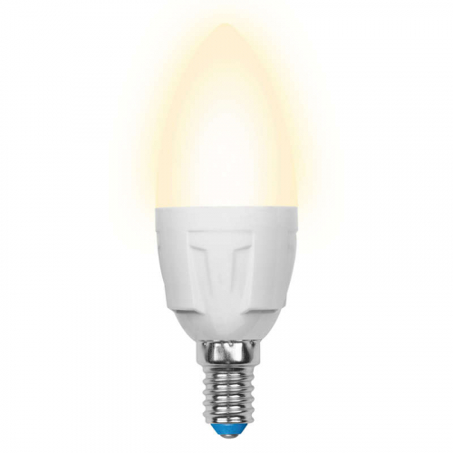 Лампа светодиодная LED-C37 7W/WW/E14/FR PLP01WH Яркая 7Вт свеча матовая 3000К тепл. бел. E14 (упак. картон) Uniel UL-00002413 Лампа светодиодная LED-C37 7W/WW/E14/FR PLP01WH Яркая 7Вт свеча матовая 3000К тепл. бел. E14 (упак. картон) Uniel UL-00002413