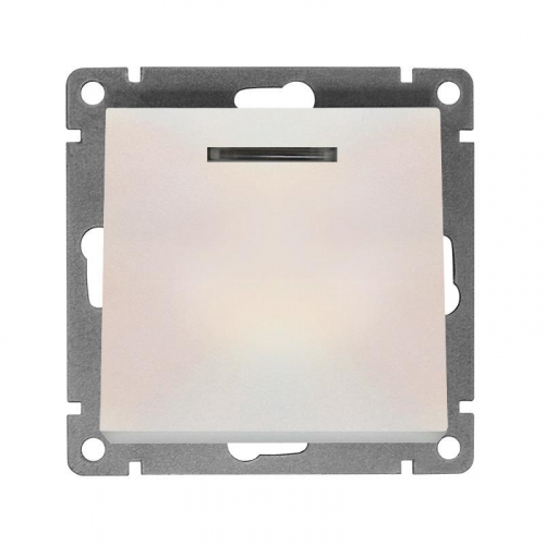 Выключатель 1-кл. СП Афина 10А IP20 с подсветкой механизм жемчуж. Universal A0121-OBr Выключатель 1-кл. СП Афина 10А IP20 с подсветкой механизм жемчуж. Universal A0121-OBr