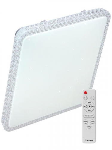 Светильник светодиодный PREMIUM MYSTERY QUADRO 75Вт 230В 3000-6500К 6000лм IP40 530х530х70мм настенно-потолочный управляемый с пультом ДУ КОСМОС KSMystQD75W Светильник светодиодный PREMIUM MYSTERY QUADRO 75Вт 230В 3000-6500К 6000лм IP40 530х530х70мм настенно-потолочный управляемый с пультом ДУ КОСМОС KSMystQD75W