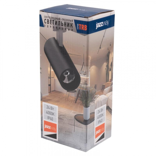 Светильник светодиодный трековый TRB 0724 24Вт 4000К IP40 24град. BL 1ф черн. Pro JazzWay 5066236 фото 2