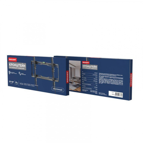 Кронштейн для телевизора 32"- 60" дюймов наклонный с быстрой фиксацией HOME Rexant 38-0312 фото 8