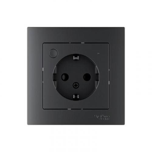 Розетка AtlasDesign Smart 16А L+N с заземл. защ. шторки Zigbee механизм карбон SE ATN001045Z фото 9