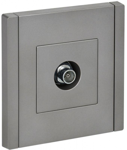Розетка TV оконечная FORTE&PIANO FP528 сталь IEK FP-A10-O-K46