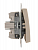 Выключатель 2-кл. СП Rain IP20 с подсветкой механизм крем. LEZARD 703-0388-112