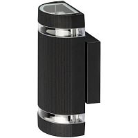 Светильник "Адрия" GBW-102-BL-0230 max 30Вт 2хGU10 IP54 230В 230х100х90мм уличный настен. вверх/вниз черн. Эра Б0069595