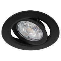 Светильник светодиодный KLLED 25A-5 3K BK 5Вт 3000К круглый поворотн. встраив. черн. Эра Б0068164