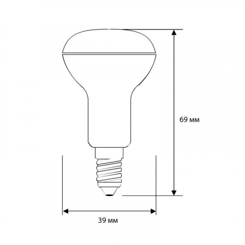 Лампа светодиодная LED4-R39/845/E14 4Вт рефлектор матовая 4500К бел. E14 150-265В Camelion 13354 фото 2