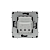 Розетка силовая KANT 2P+E защ. шторки черн. уголь DKC 7012003